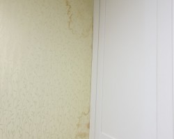 윗층 화장실 누수로 인한 작은방 도배, 장판 시공